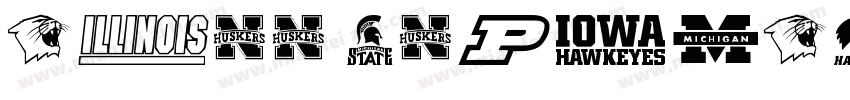 NCAA Washington St字体转换
